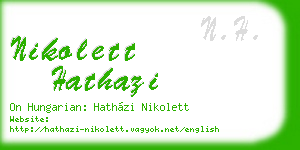 nikolett hathazi business card